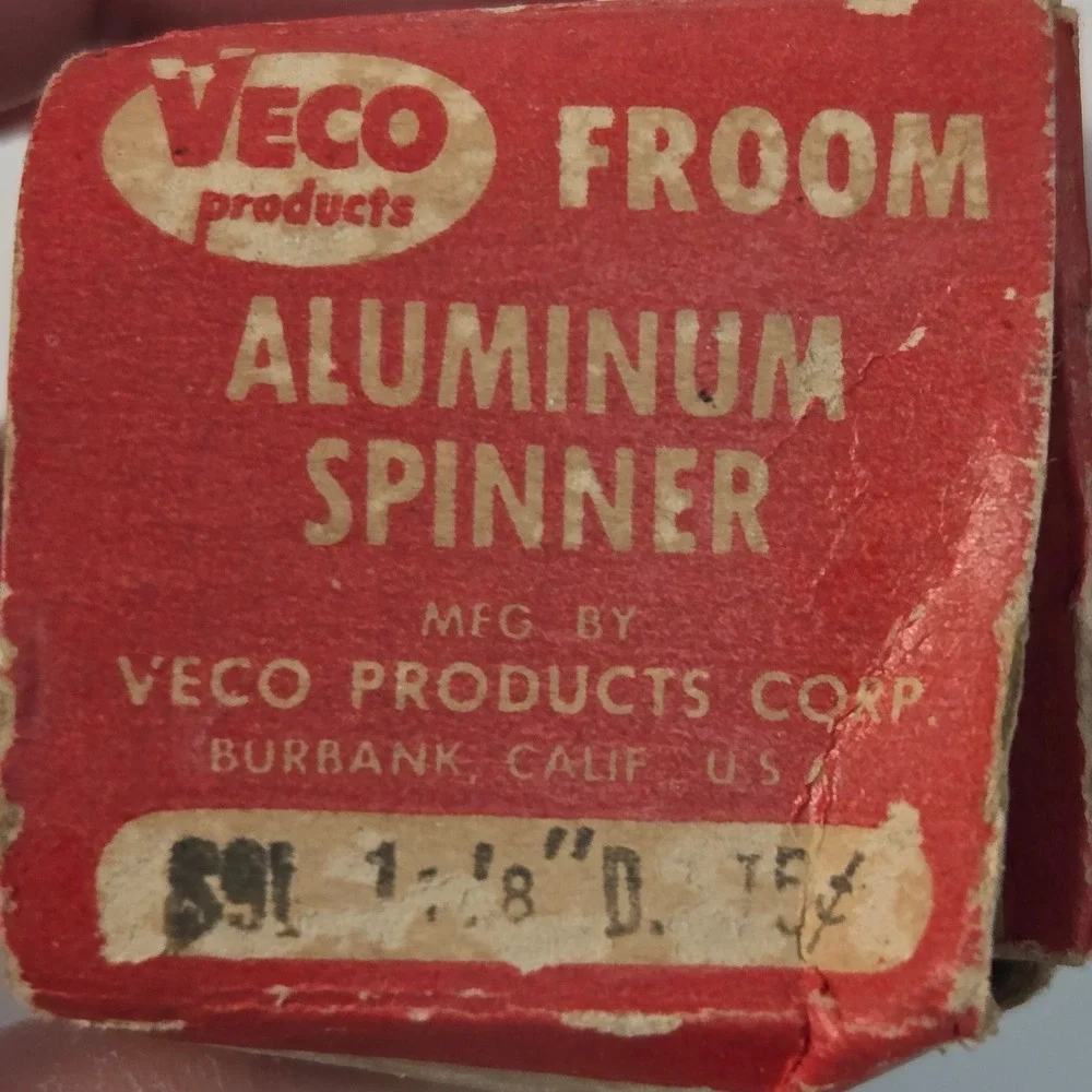 Vintage Veco Froom Aluminum Spinner 1-1/4